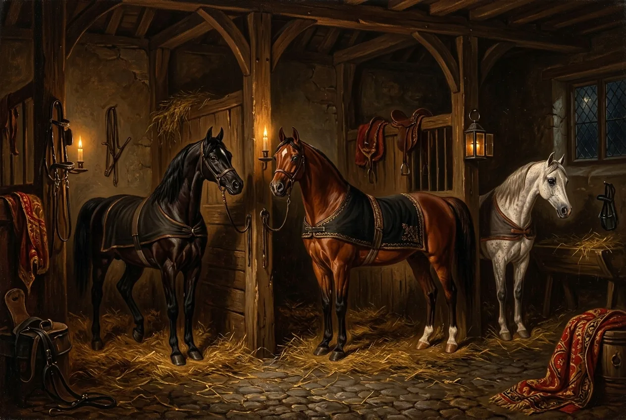 Los tres sementales fundadores del Pura Sangre Inglés: Byerley Turk, Darley Arabian y Godolphin Arabian